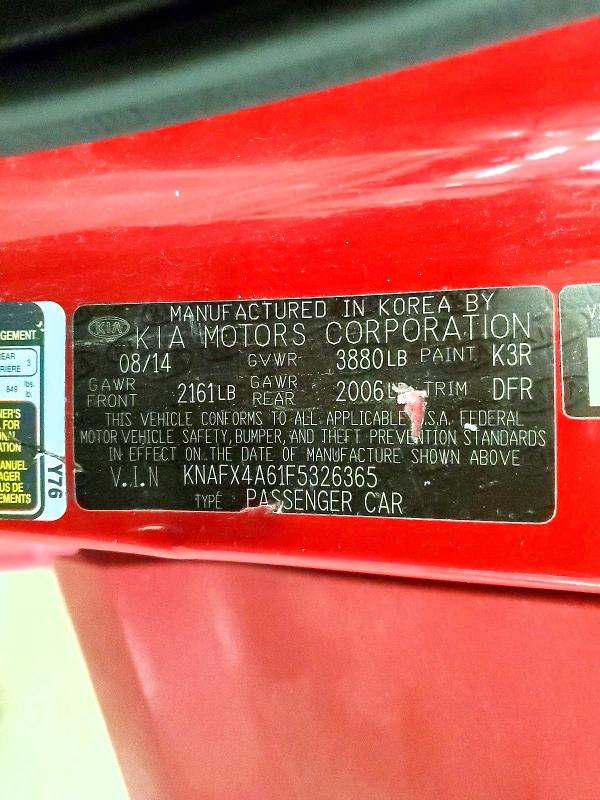 Продаж на аукціоні авто 2015 Kia Forte, vin: KNAFX4A61F5326365, номер лоту: 60057896