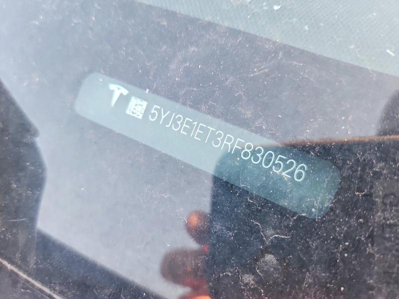 60792106 :رقم المزاد ، 5YJ3E1ET3RF830526 vin ، 2024 Tesla Model 3 مزاد بيع