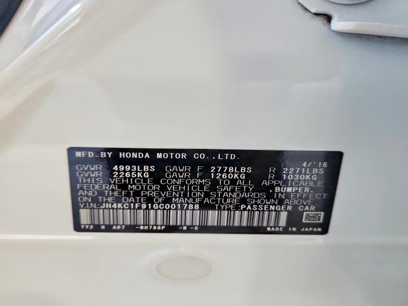 Продажа на аукционе авто 2016 Acura Rlx, vin: JH4KC1F91GC001788, номер лота: 61407616