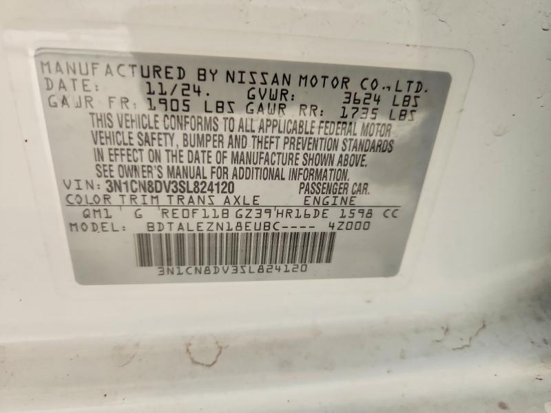 Aukcja sprzedaży 2025 Nissan Versa, vin: 3N1CN8DV3SL824120, numer aukcji: 59666176