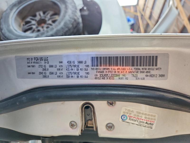 61485316 :رقم المزاد ، 3C6UR5ML1JG333840 vin ، 2018 Ram 2500 مزاد بيع