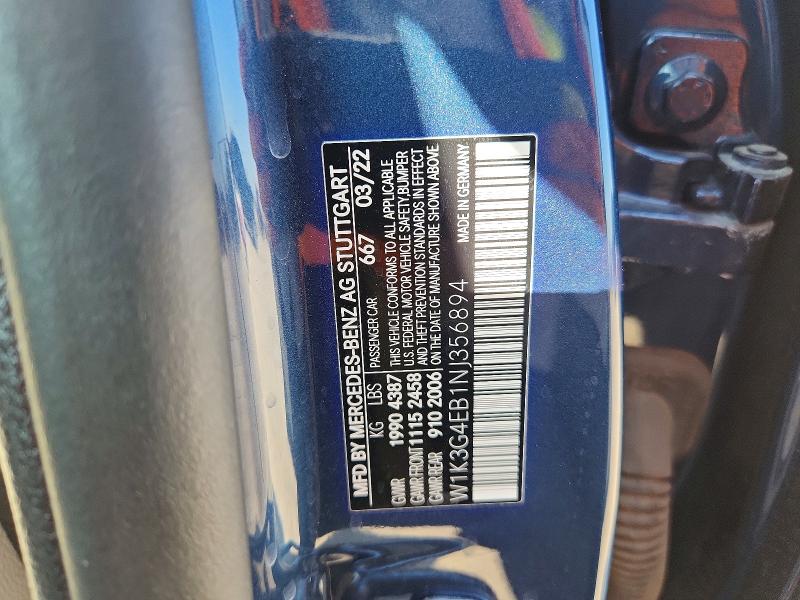 Продажа на аукционе авто 2022 Mercedes-benz A, vin: W1K3G4EB1NJ356894, номер лота: 63332386