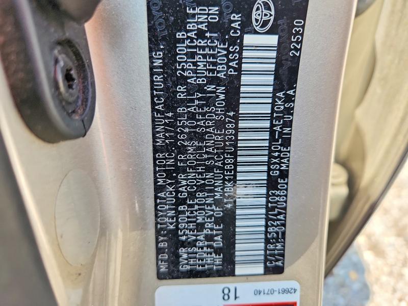 Продаж на аукціоні авто 2015 Toyota Avalon, vin: 4T1BK1EB8FU139874, номер лоту: 62257396