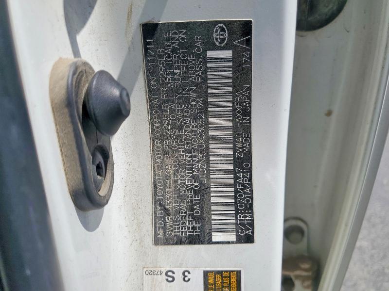 Aukcja sprzedaży 2012 Toyota Prius V, vin: JTDZN3EUXC3052194, numer aukcji: 60114486