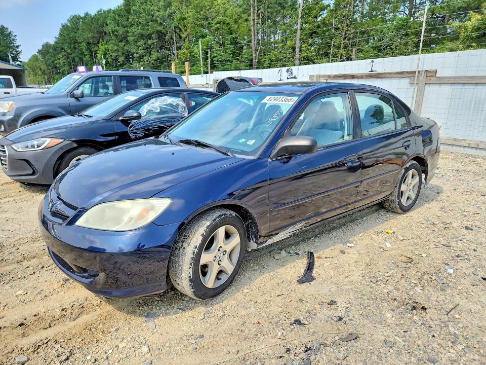 2004 Honda Civic მანქანა იყიდება აუქციონზე, vin: 2HGES26724H537682, აუქციონის ნომერი: 62903366