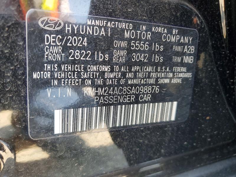 Продаж на аукціоні авто 2025 Hyundai Ioniq 6, vin: KMHM24AC8SA098876, номер лоту: 61910376