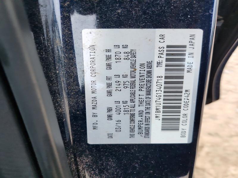 61528976 :رقم المزاد ، JM1BM1U74G1340718 vin ، 2016 Mazda 3 مزاد بيع