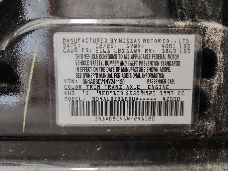 Продаж на аукціоні авто 2022 Nissan Sentra, vin: 3N1AB8CV1NY241120, номер лоту: 61763696