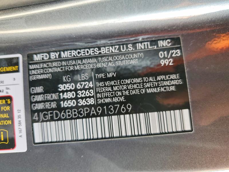 Aukcja sprzedaży 2023 Mercedes-benz Gle Coupe, vin: 4JGFD6BB3PA913769, numer aukcji: 61296196