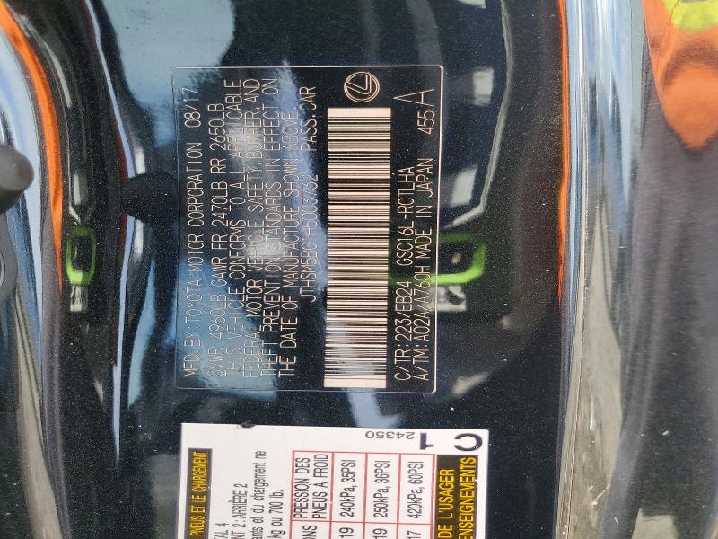 59395576 :رقم المزاد ، JTHSM5BC1H5003732 vin ، 2017 Lexus Rc مزاد بيع