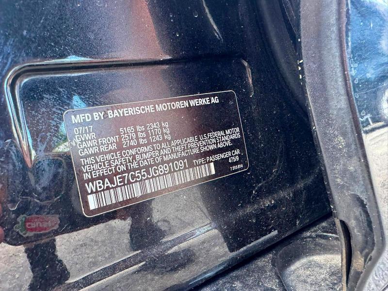 Продаж на аукціоні авто 2018 Bmw 540, vin: WBAJE7C55JG891091, номер лоту: 63115966