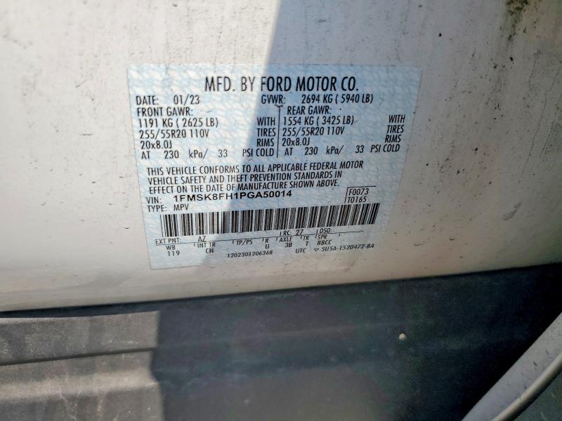 Продаж на аукціоні авто 2023 Ford Explorer, vin: 1FMSK8FH1PGA50014, номер лоту: 59575976