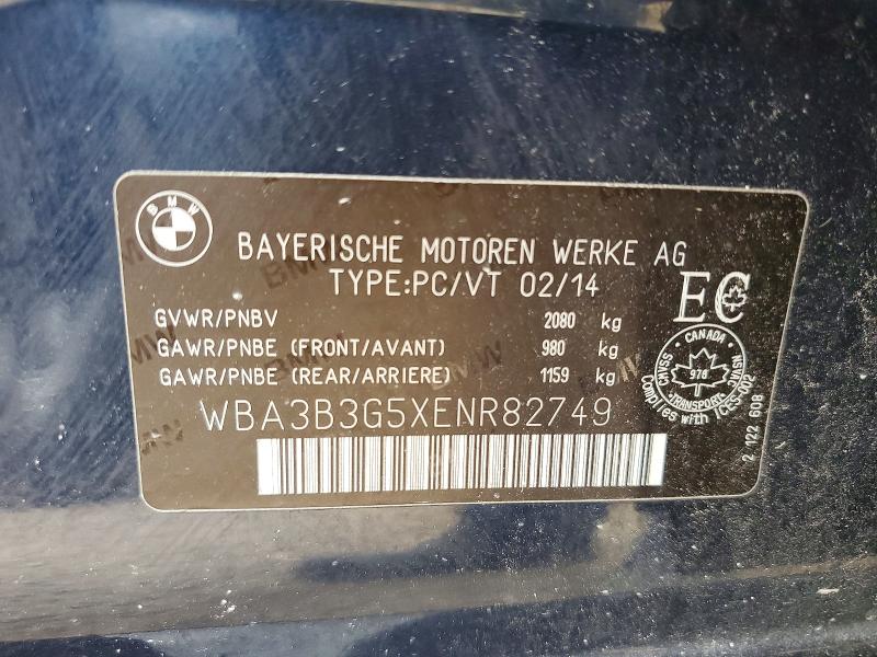 Продажа на аукционе авто 2014 Bmw 328, vin: WBA3B3G5XENR82749, номер лота: 59175026