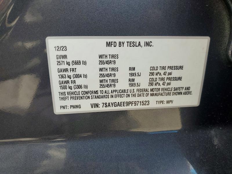 Продаж на аукціоні авто 2023 Tesla Model Y, vin: 7SAYGAEE9PF971523, номер лоту: 60013036