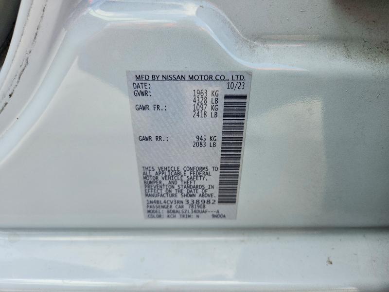 62584586 :رقم المزاد ، 1N4BL4CV3RN338982 vin ، 2024 Nissan Altima مزاد بيع