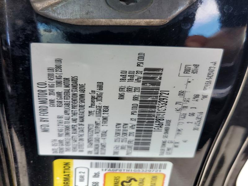 59747156 :رقم المزاد ، 1FA6P8TH1G5329721 vin ، 2016 Ford Mustang مزاد بيع
