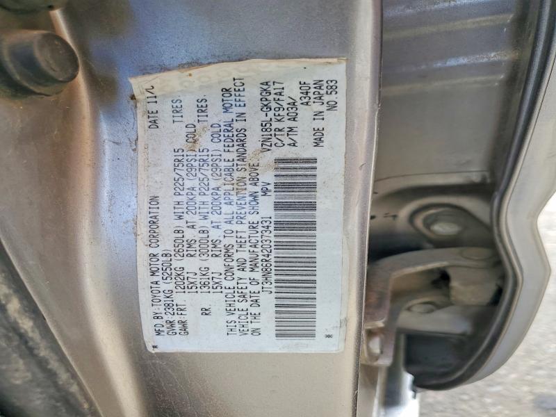 62417466 :رقم المزاد ، JT3HN86R420373431 vin ، 2002 Toyota 4runner مزاد بيع