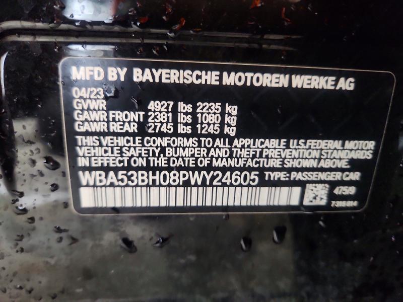 Продаж на аукціоні авто 2023 Bmw 530, vin: WBA53BH08PWY24605, номер лоту: 62960866