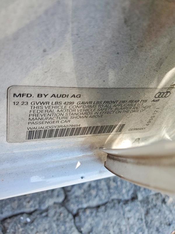 Продажа на аукционе авто 2024 Audi A3, vin: WAUAUDGY3RA079454, номер лота: 59391286