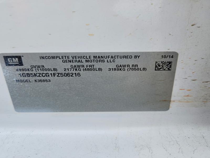 59707756 :رقم المزاد ، 1GB5KZCG1FZ506216 vin ، 2015 Chevrolet Silverado مزاد بيع