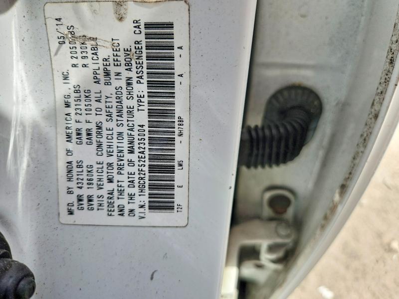 Aukcja sprzedaży 2014 Honda Accord, vin: 1HGCR2F52EA235004, numer aukcji: 59699346