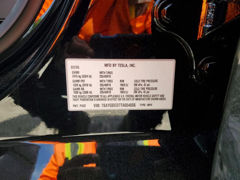 Продажа на аукционе авто 2026 Tesla Model Y, vin: 7SAYGDED7TA654856, номер лота: 60398336