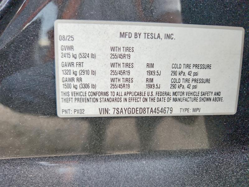 Aukcja sprzedaży 2026 Tesla Model Y, vin: 7SAYGDED8TA454679, numer aukcji: 60115136