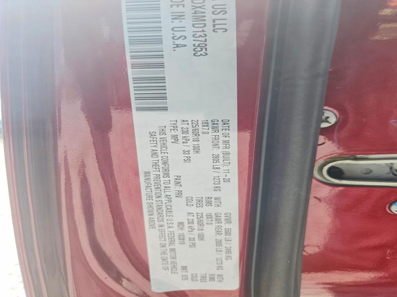 Продаж на аукціоні авто 2021 Jeep Cherokee, vin: 1C4PJMDX4MD137953, номер лоту: 61338916