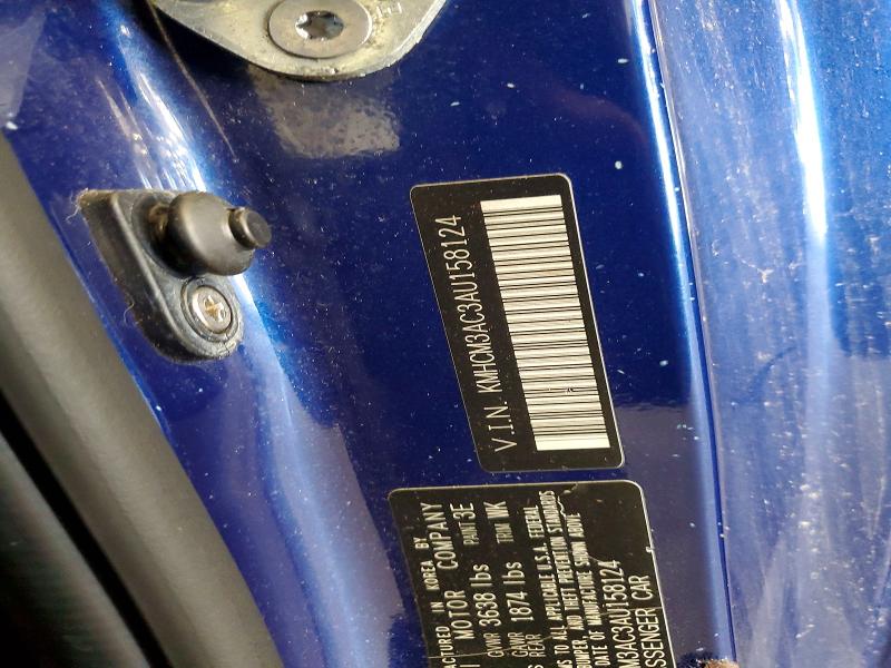 Aukcja sprzedaży 2010 Hyundai Accent, vin: KMHCM3AC3AU158124, numer aukcji: 60996906