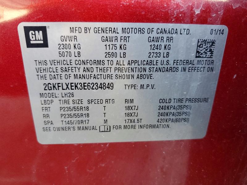 Продажа на аукционе авто 2014 Gmc Terrain, vin: 2GKFLXEK3E6234849, номер лота: 60279836