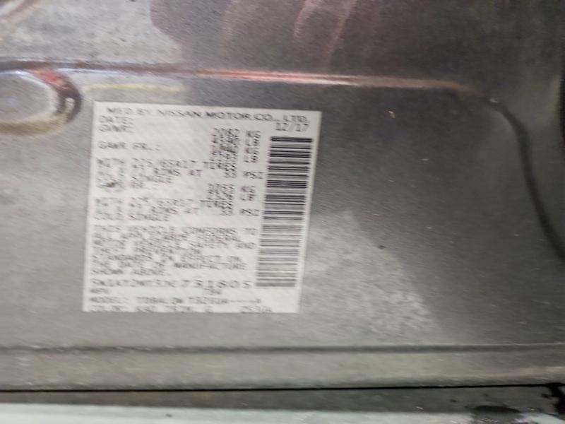 60508786 :رقم المزاد ، 5N1AT2MT3JC731805 vin ، 2018 Nissan Rogue مزاد بيع