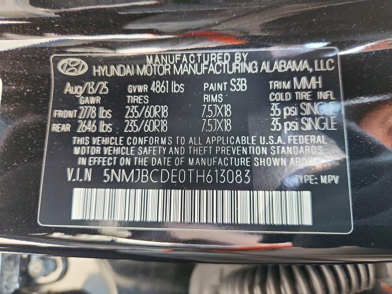 Продажа на аукционе авто 2026 Hyundai Tucson, vin: 5NMJBCDE0TH613083, номер лота: 60261466