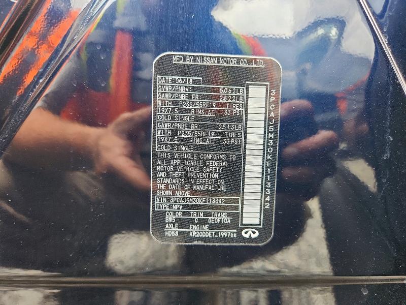 Aukcja sprzedaży 2019 Infiniti Qx50, vin: 3PCAJ5M30KF113342, numer aukcji: 62054146