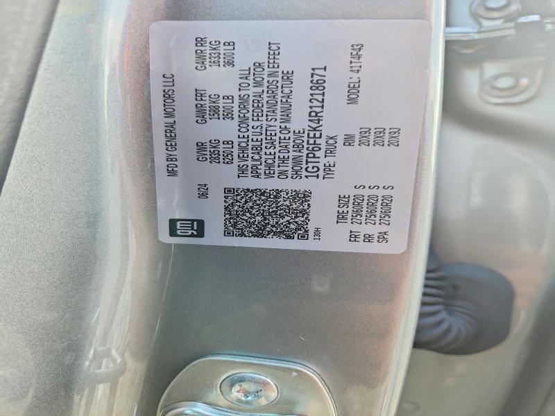 2024 Gmc Canyon მანქანა იყიდება აუქციონზე, vin: 1GTP6FEK4R1218671, აუქციონის ნომერი: 63387696