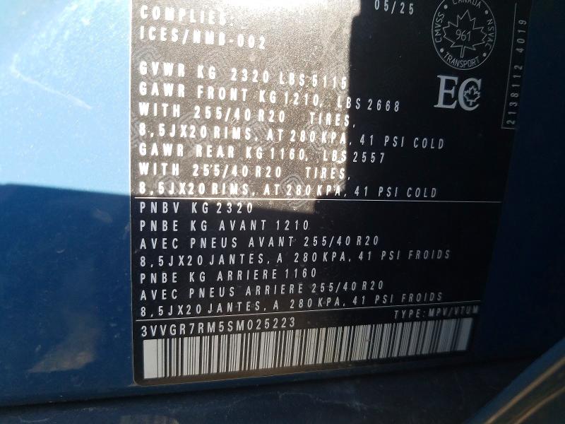Продаж на аукціоні авто 2025 Volkswagen Tiguan, vin: 3VVGR7RM5SM025223, номер лоту: 59686276