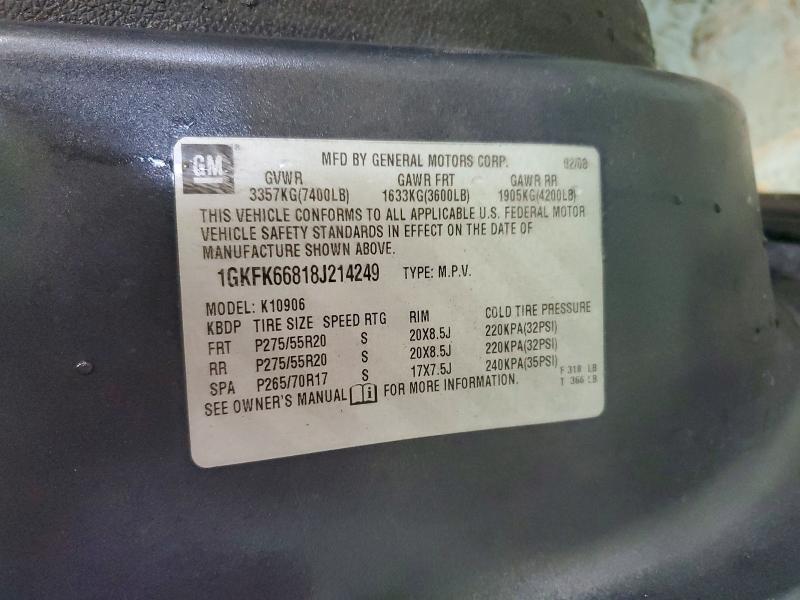 Продаж на аукціоні авто 2008 Gmc Yukon Xl, vin: 1GKFK66818J214249, номер лоту: 59839336