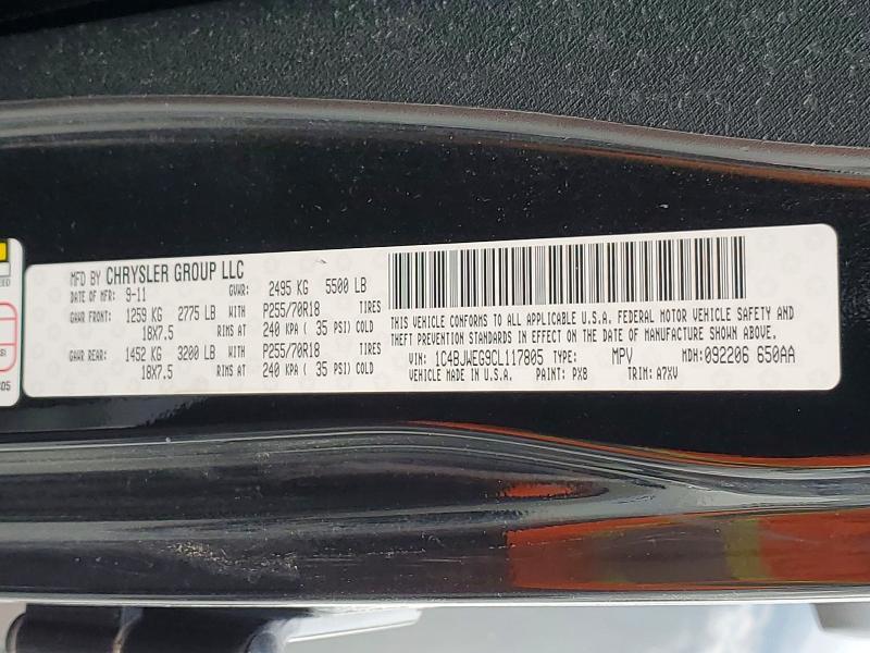 2012 Jeep Wrangler Unlimited მანქანა იყიდება აუქციონზე, vin: 1C4BJWEG9CL117805, აუქციონის ნომერი: 62651546