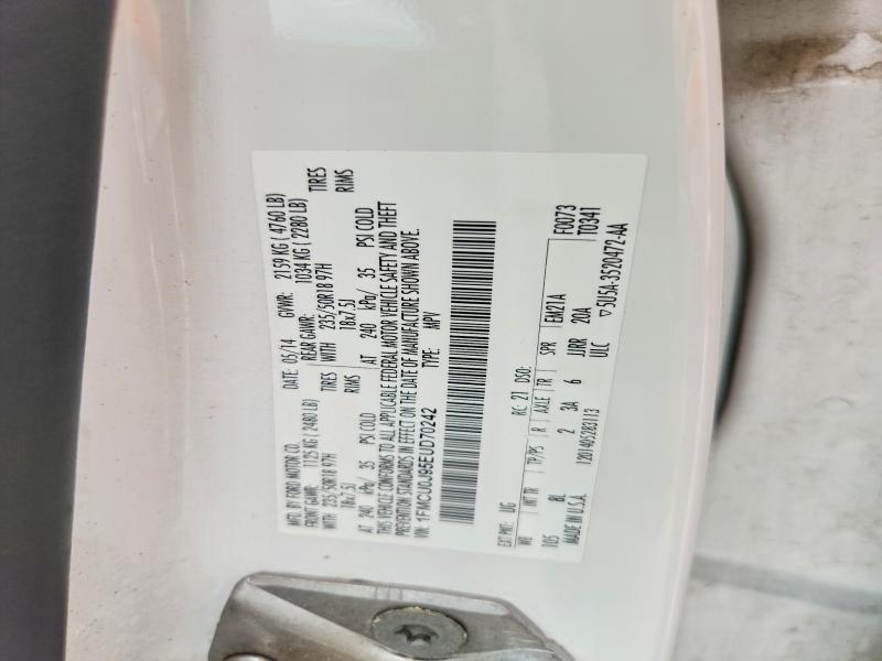 2014 Ford Escape მანქანა იყიდება აუქციონზე, vin: 1FMCU0J95EUD70242, აუქციონის ნომერი: 61190666