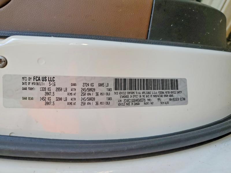 Aukcja sprzedaży 2017 Chrysler Pacifica, vin: 2C4RC1GG6HR505579, numer aukcji: 62158386