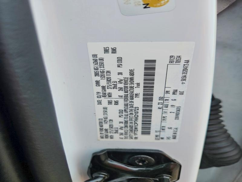 Продажа на аукционе авто 2019 Ford F150, vin: 1FTEW1CP7KKD10723, номер лота: 60579846