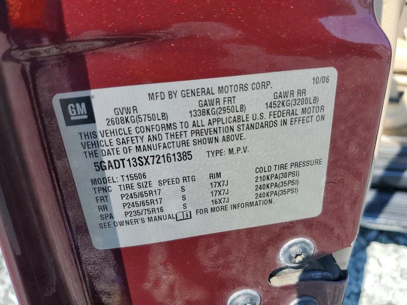 Продажа на аукционе авто 2007 Buick Rainier, vin: 5GADT13SX72161385, номер лота: 62318626