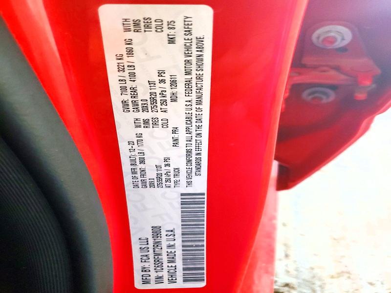 Продажа на аукционе авто 2024 Ram 1500, vin: 1C6SRFMT2RN199808, номер лота: 61174006