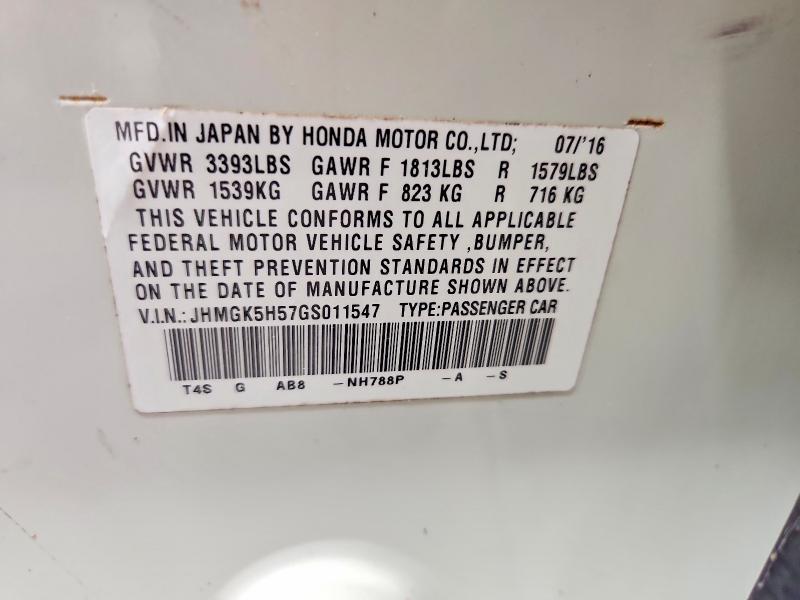 Продаж на аукціоні авто 2016 Honda Fit, vin: JHMGK5H57GS011547, номер лоту: 63139246