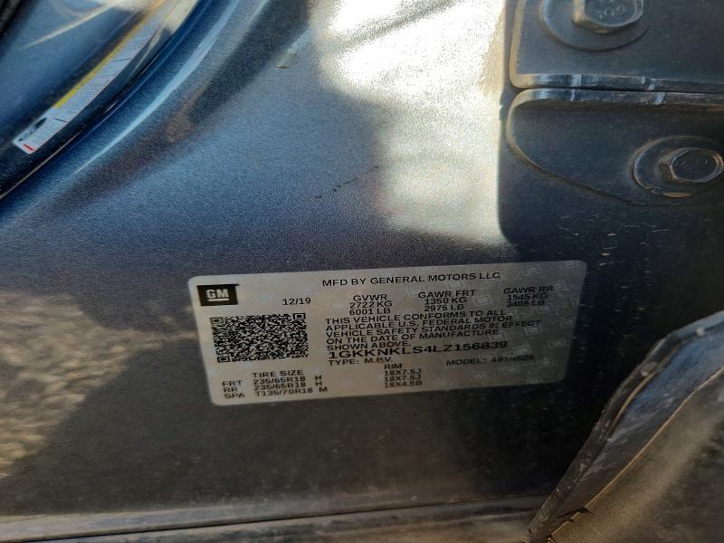 58933016 :رقم المزاد ، 1GKKNKLS4LZ156839 vin ، 2020 Gmc Acadia مزاد بيع