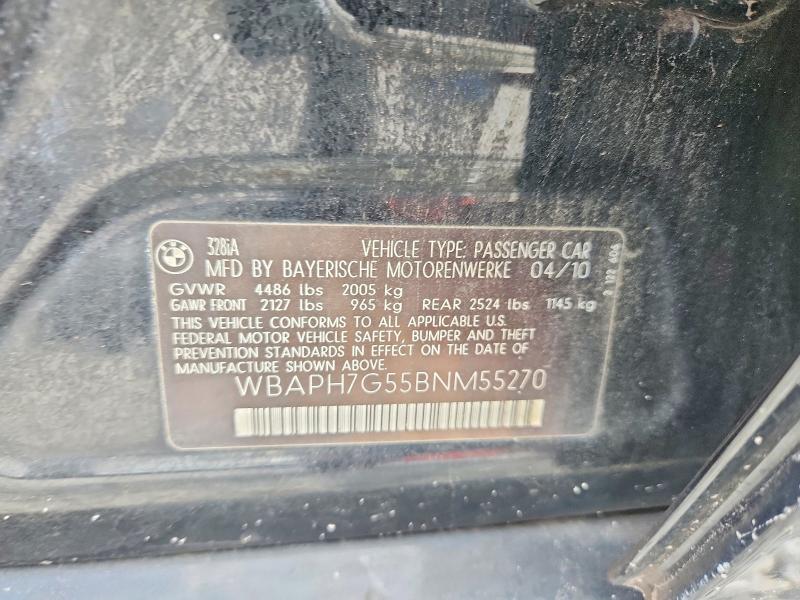 Aukcja sprzedaży 2011 Bmw 328, vin: WBAPH7G55BNM55270, numer aukcji: 59836836