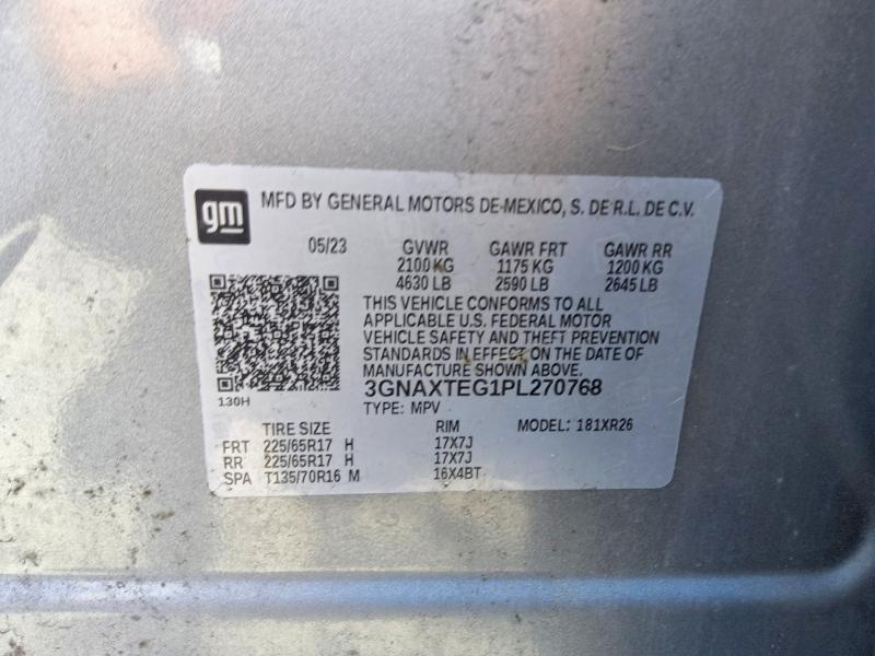 Продаж на аукціоні авто 2023 Chevrolet Equinox, vin: 3GNAXTEG1PL270768, номер лоту: 61362056
