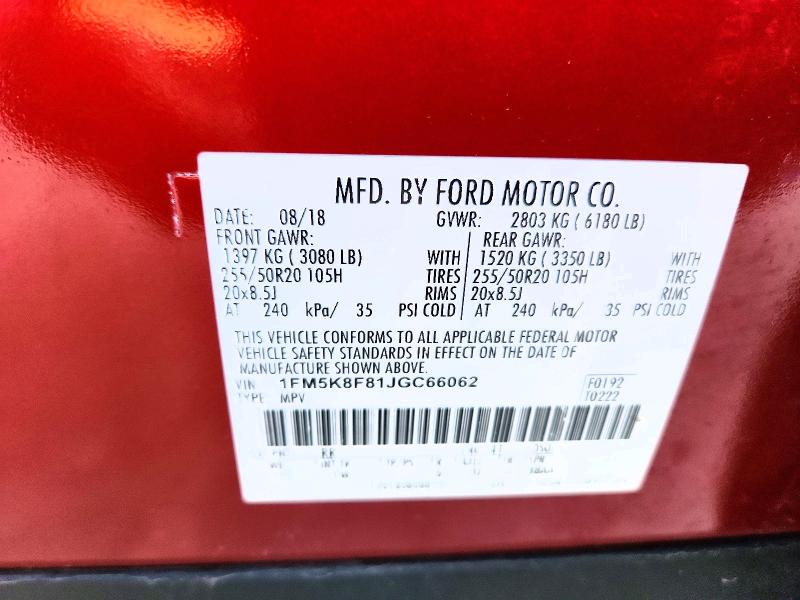 Aukcja sprzedaży 2018 Ford Explorer, vin: 1FM5K8F81JGC66062, numer aukcji: 85993775