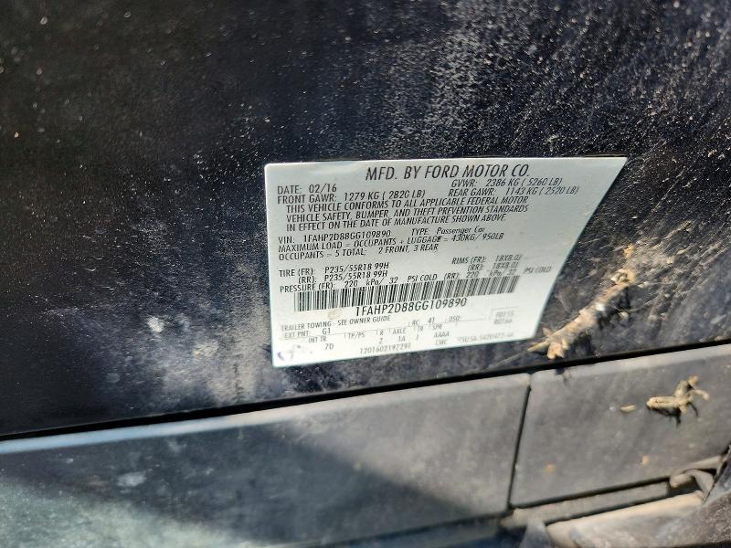 Продаж на аукціоні авто 2016 Ford Taurus, vin: 1FAHP2D88GG109890, номер лоту: 62261946