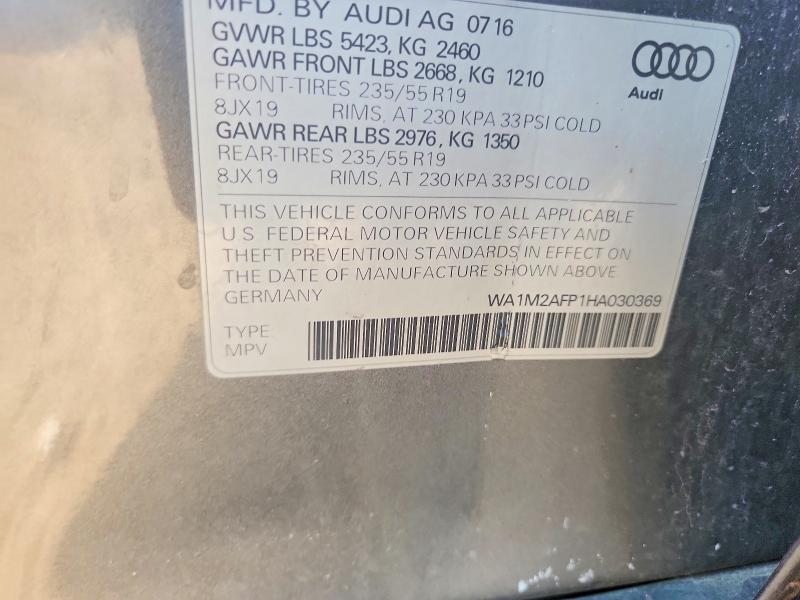 Продаж на аукціоні авто 2017 Audi Q5, vin: WA1M2AFP1HA030369, номер лоту: 62044066