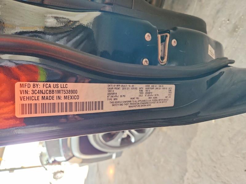 Продажа на аукционе авто 2021 Jeep Compass, vin: 3C4NJCBB1MT538900, номер лота: 62773936
